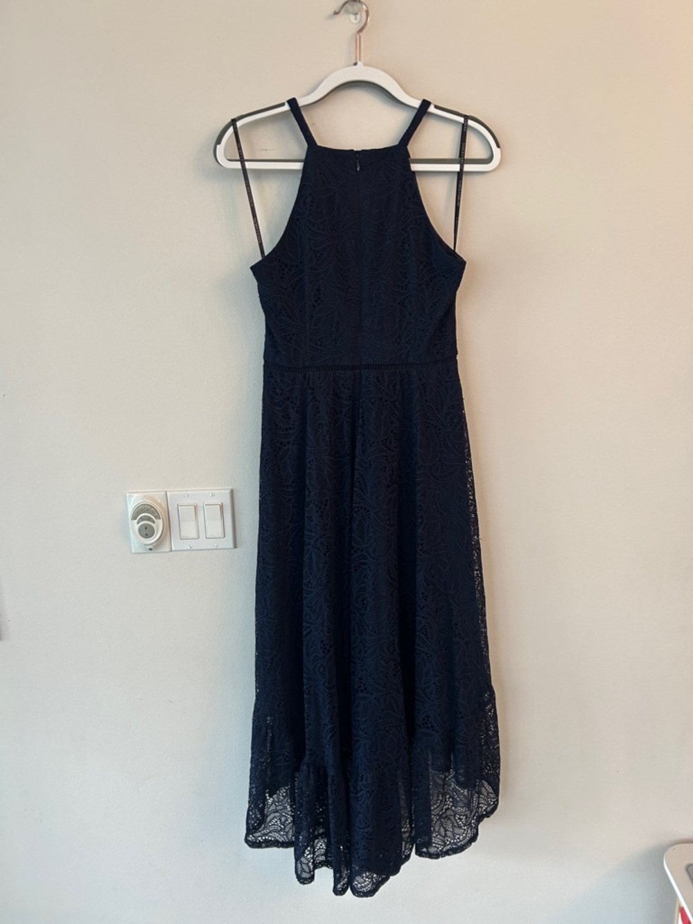Vince Camuto Navy Blue Lace Midi Dress - Picture 5 of 6